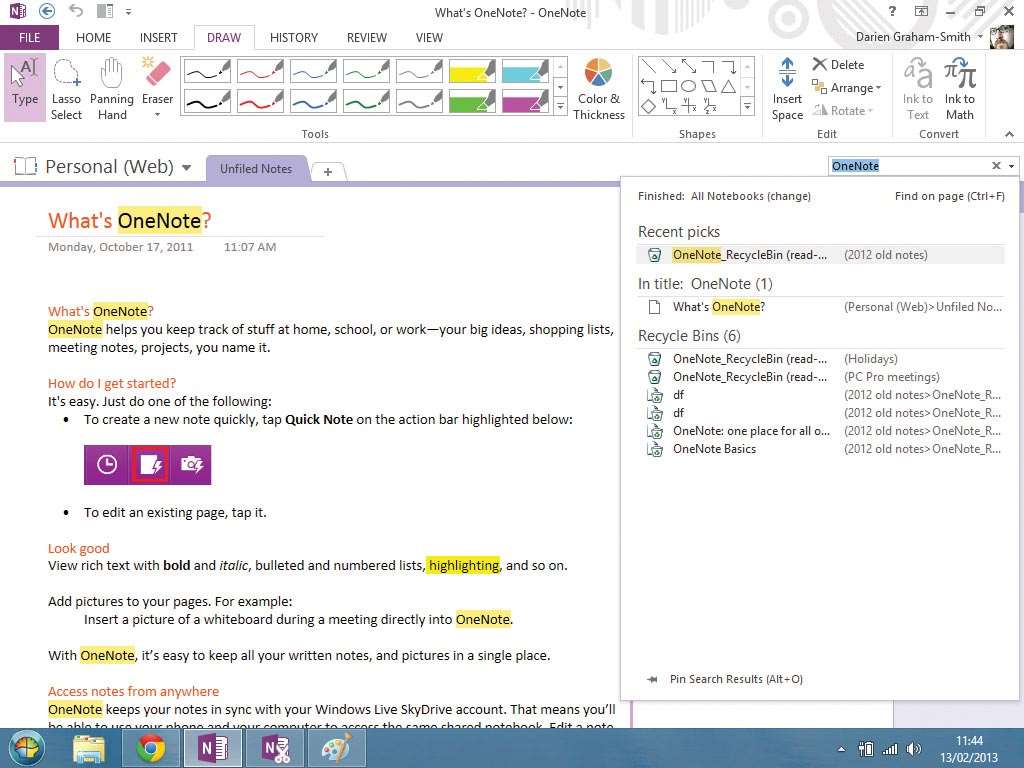 using onenote in teams