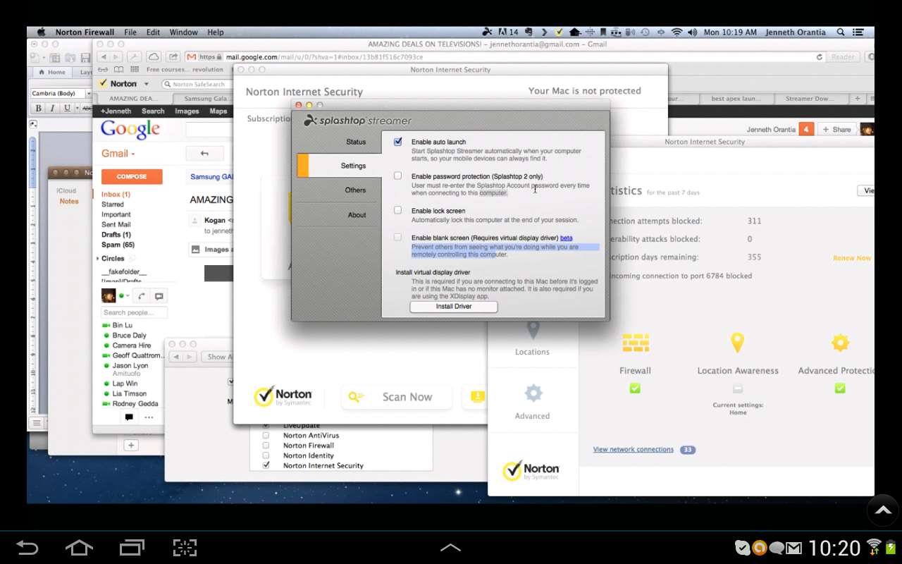 Access your full Windows or Mac desktop from your tablet using Splashtop 2 Remote Desktop.