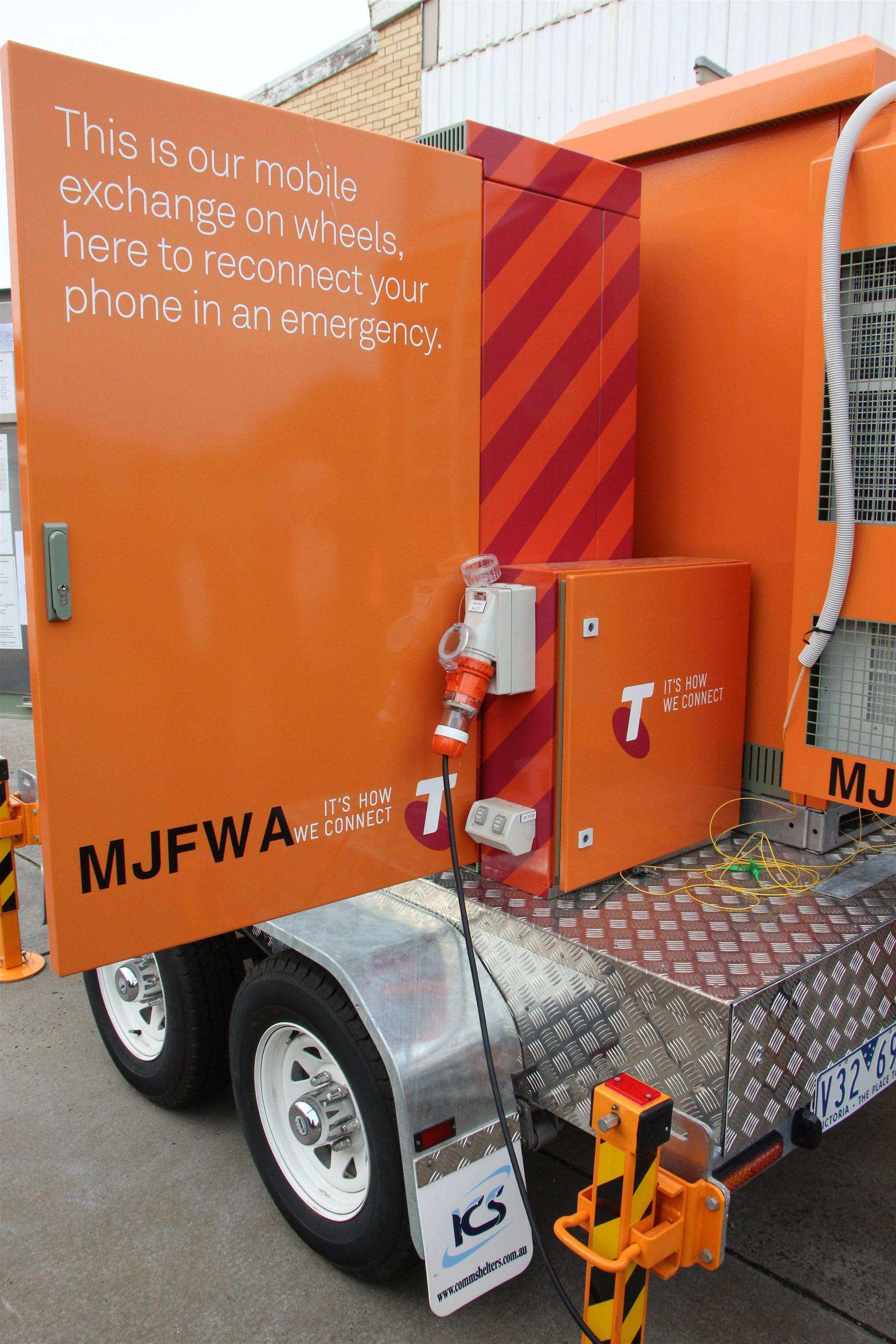 Photos Telstra's new mobile exchange on wheels Telco/ISP iTnews