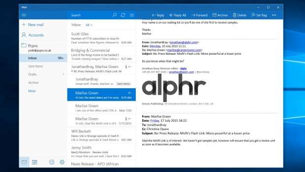 Windows 10 review: Mail app