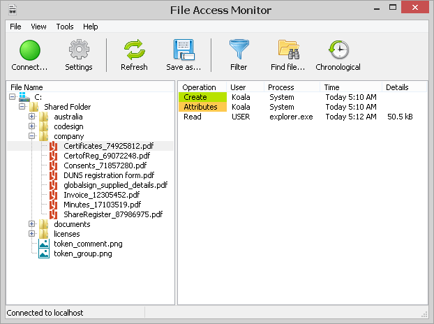 sysinternals monitor file access