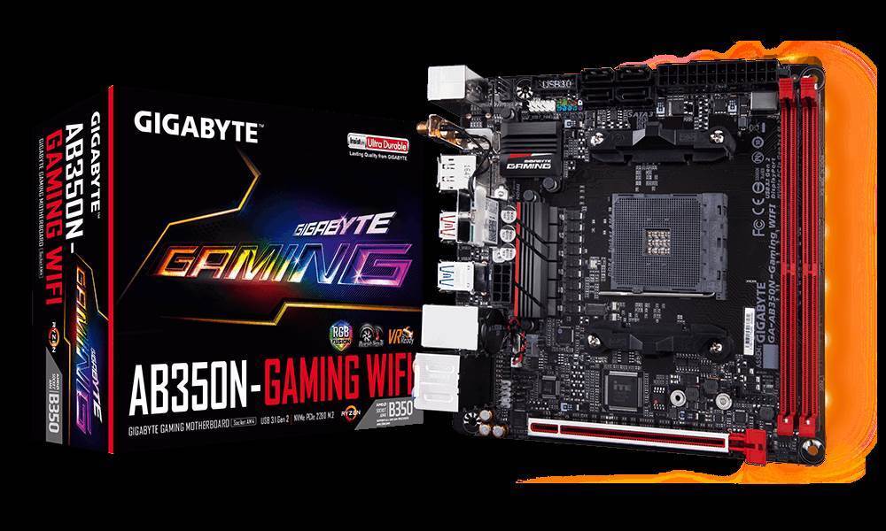 Gigabyte's AB350NGaming WIFI motherboard lights up AMD fans