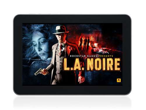 LA Noire on OnLive tablet with touch interface