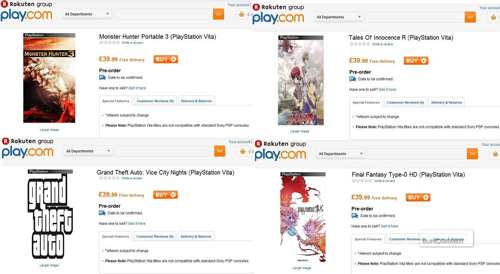 Leaked PS Vita games