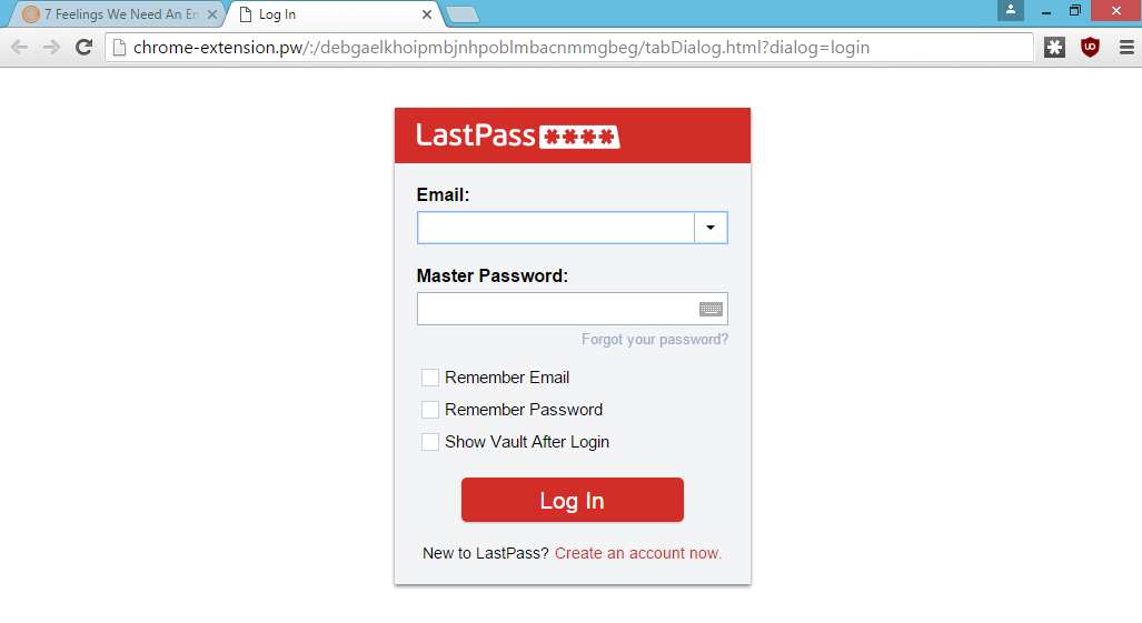 lastpass support page