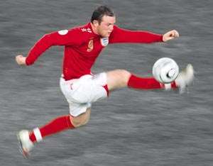 In full flow, bringing colour to a drab England performance
