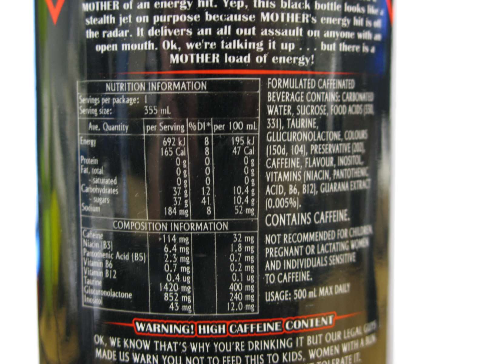 rockstar energy drink ingredients