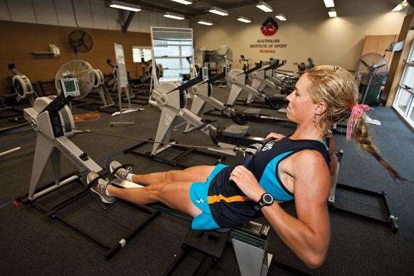 Kim Crowe Rowing Stroke training