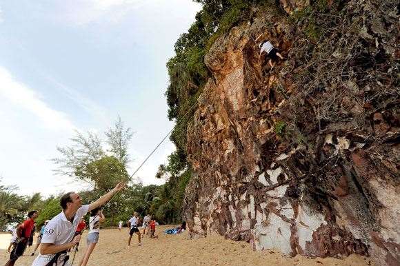 BeachClimbing Club Med Cherating Beach-Rock Climbing