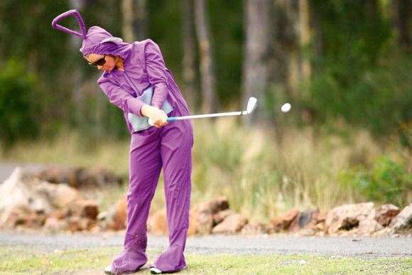 Golfbunny Golfing Teletubbie Katy Jarochowicz.