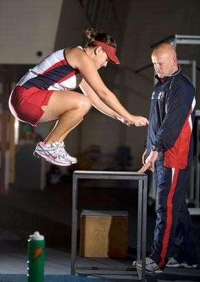 IS205Trainingday07 Short sprint drills help maintain Casey’s power