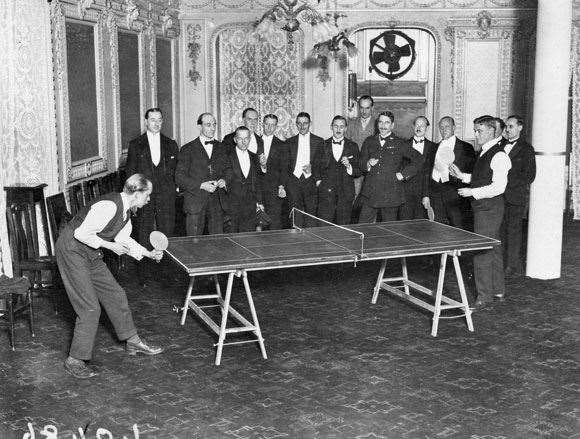 Table tennis was a popular after-dinner frolic for the well-to-do