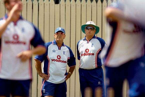 MarshEngland Marshy disguised as an England coach, with Duncan Fletcher, back in 2000