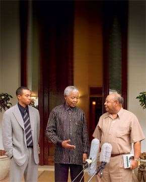 Tiger-Woods Nelson Mandela is a powerful political figure, Tiger Woods is not ...