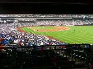 Game time at Citi Field, 2013. Citi Field, New York.