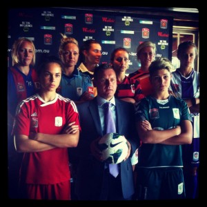 W-League Chief with the stars of the show