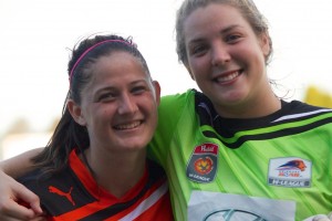 Brisbane and Matildas teammate Laura Alleway assisted Dumont in her recovery