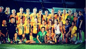 Silver medal winning Young Matildas