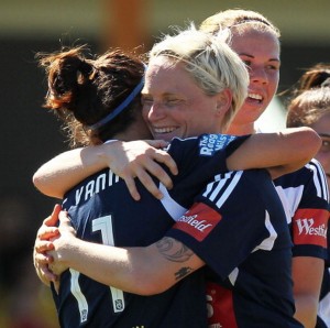 Caitlin Friend continued her early season goal scoring form with a hattrick | Credit: Getty Images