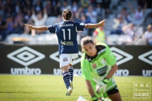 Lisa De Vanna lead the Melbourne Victory on their way to the 2014 Championship |  Credit: Emily Mogic / emilymogic.com