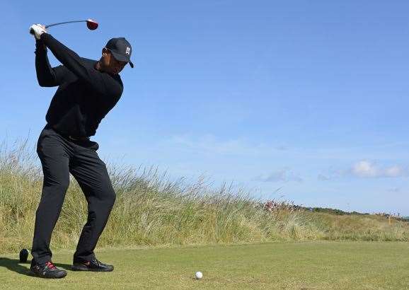 Tiger Woods has shown no signs of discomfort during his practice rounds the past two days. PHOTO: Getty Images