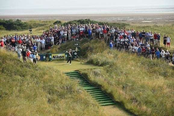Rory McIlroy drives from the 14th tee during the second round. PHOTO: Getty Images