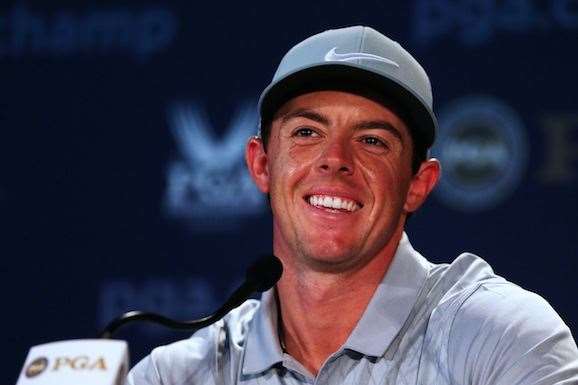 Rory's smile quickly disappeared when asked about his upturn in form since his engagement break up. PHOTO: Getty Images.