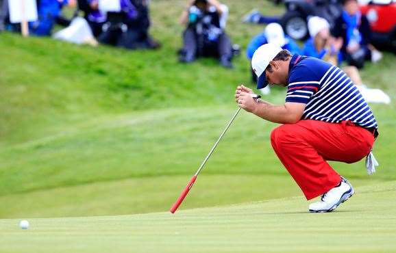 Patrick Reed misses a putt for at the final hole. PHOTO: Getty Images