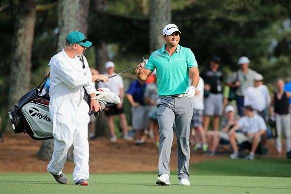 Jason Day was pleased with his approach into the 15th, which set up another birdie in his round of 67. PHOTO: Getty Images.