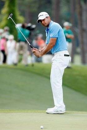 It was a frustrating round for Jason Day, who watches another putt slip by the hole. PHOTO: Getty Images.