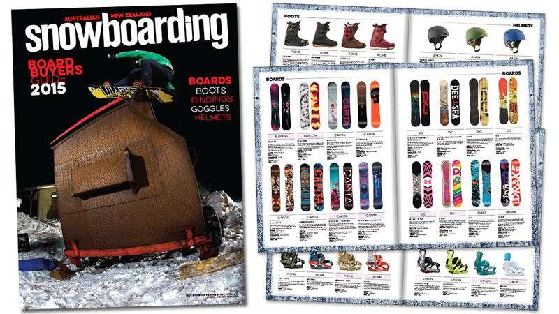 Get all the info on the best boards, boots, bindings, helmets and goggles this season! Troy Sturrock got the cover with this frontside nose blunt on a night mission in Perisher. Photo by Andrew Fawcett