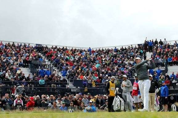 Jordan Spieth's pursuit of the Grand Slam remains alive with a round to play. Photo by Stuart Franklin/Getty Images.