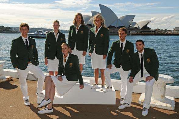 Australian Olympic team members (L-R), M