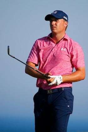 Jordan Spieth in the birdie zone on the back nine at Whistling Straits. PHOTO: Kevin C. Cox/Getty Images.