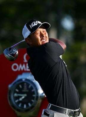 Japan's Hiroshi Iwata watches his tee shot on the during the second round. PHOTO: Photo by Tom Pennington/Getty Images.