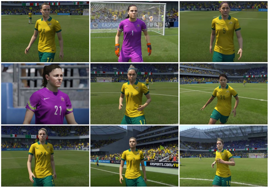 Matildas faces on FIFA (Credit: EA Sports)