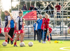 Supporting the Lady Reds alongside coach Jamie Harnwell (Photo: Adam Butler)