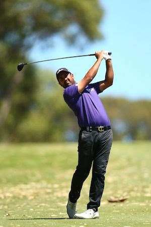 Shiv Kapur was flawless from tee to green despite carrying a shoulder injury. PHOTO: Paul Kane/Getty Images.