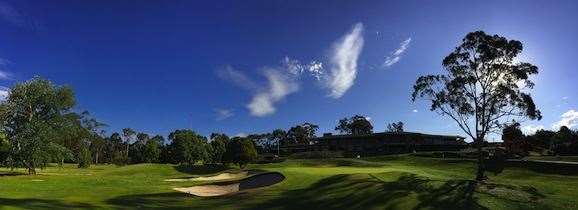 Kew’s clubhouse offers commanding views of the course, especially the par-3 18th hole.