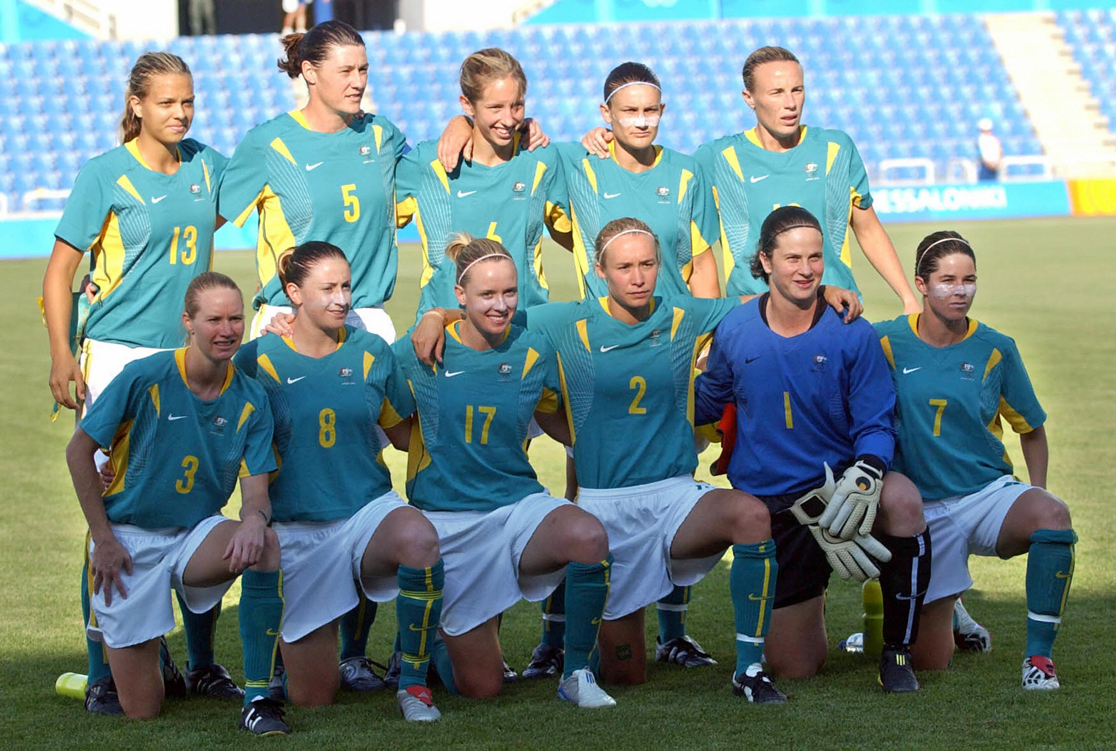 Matildas at Athens 2004 Olympics (Credit: STR/AFP/Getty Images)