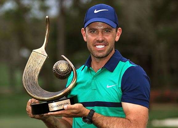 Schwartzel holds a trophy on American soil for the first time in five years. PHOTO: Sam Greenwood/Getty Images.
