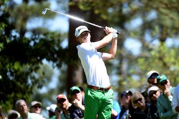 Masters rookie Smylie Kaufman is the player closest to Spieth’s lead after 54 holes. PHOTO: Harry How/Getty Images