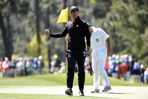 Adam Scott described the Augusta greens as being “like glass” during his third-round 75. PHOTO: Harry How/Getty Images