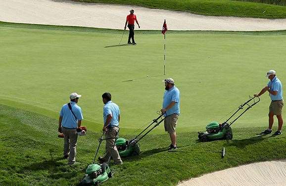 Course preparations have received more attention this week than most. PHOTO: Andrew Redington/Getty Images