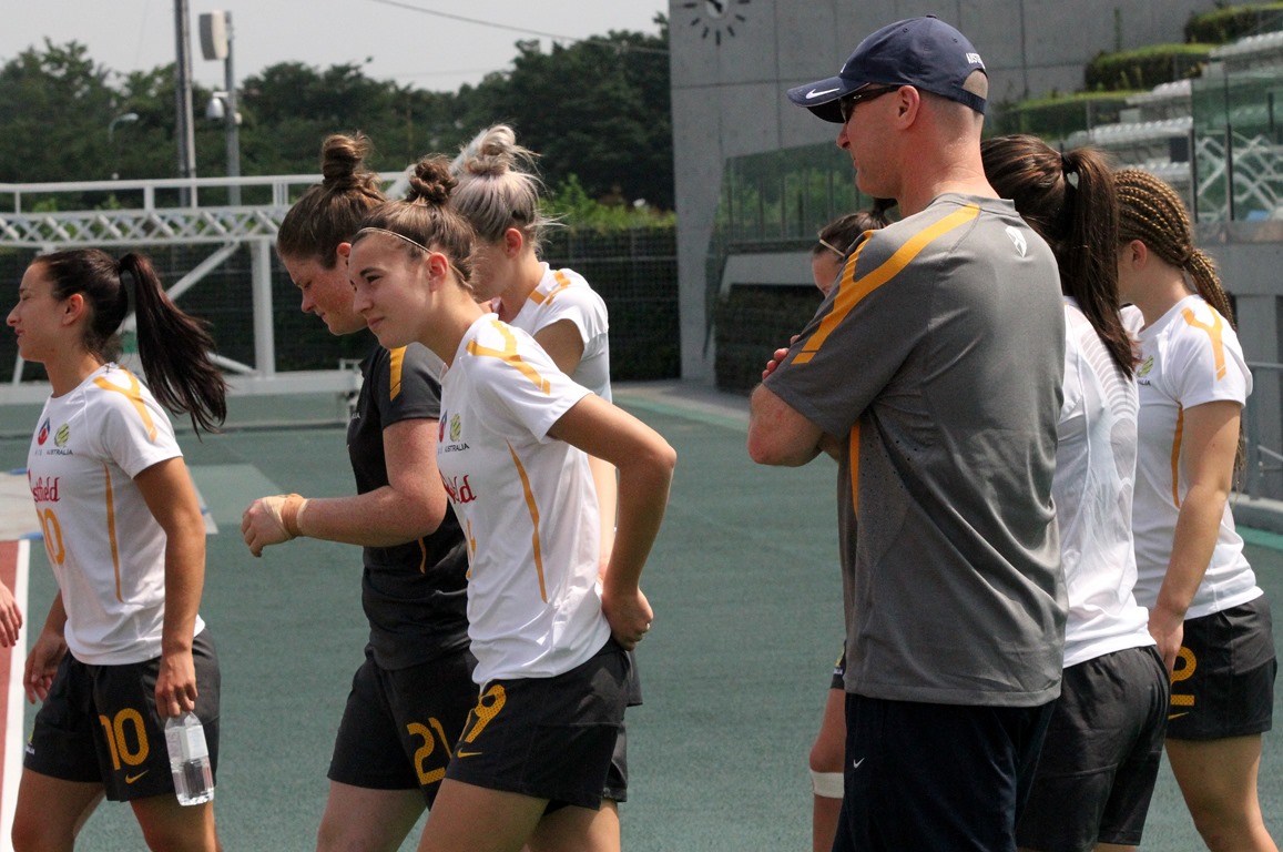 Looking on at Matildas training (Photo: Ann Odong)