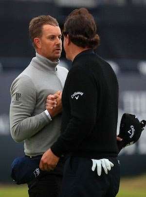 Henrik Stenson and Phil Mickelson will go head-to-head in a battle for the Claret Jug in the final round. PHOTO: Matthew Lewis/Getty Images.