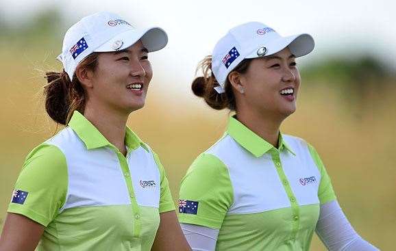 Su Oh (left) and Minjee Lee now head to Rio to represent Australia at the Olympics. PHOTO: Stacy Revere/Getty Images.