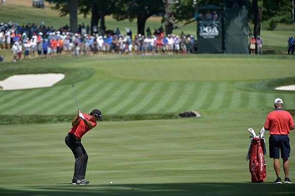 Jason Day has been battling a virus while his wife has spent time in hospital this week, restricting him to one practice round. PHOTO: Drew Hallowell/Getty Images.