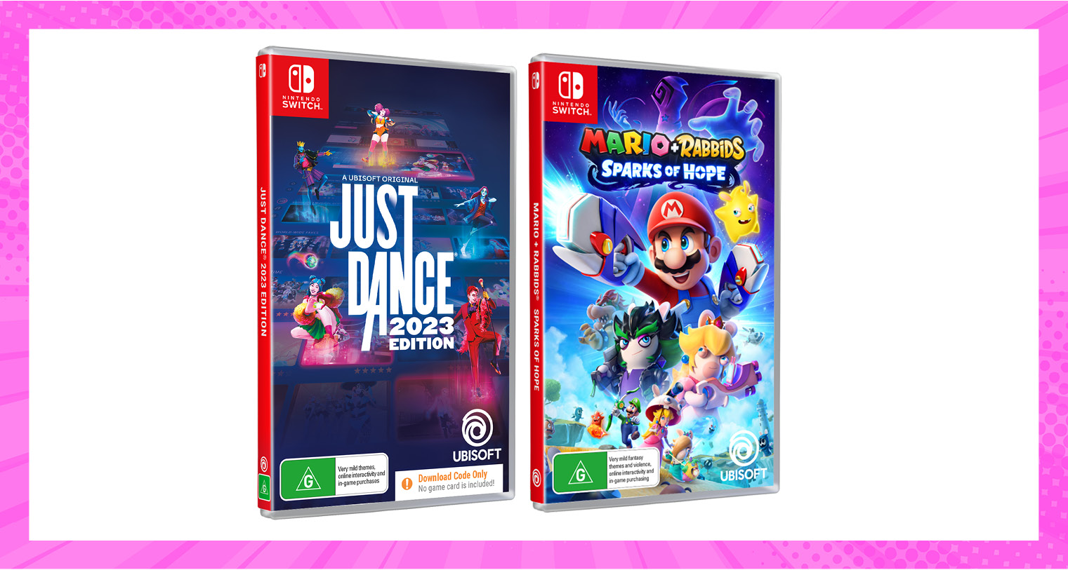Just Dance 2023 and Mario + Rabbids Sparks of Hope Switch