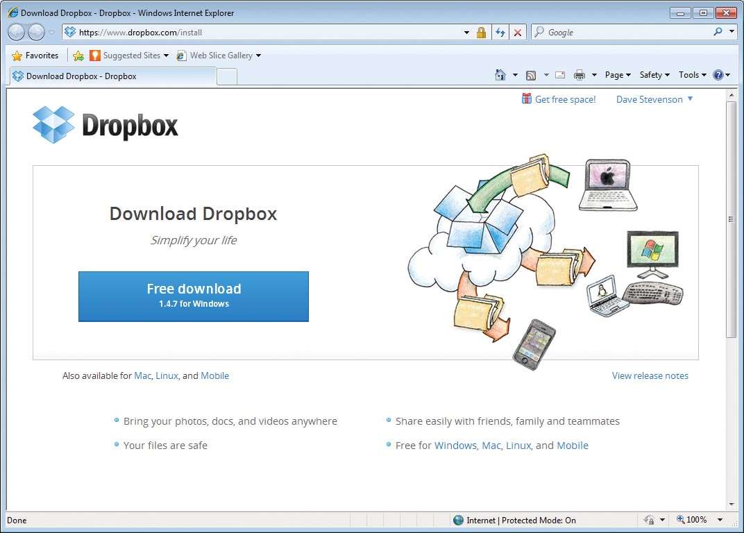 what is dropbox cache